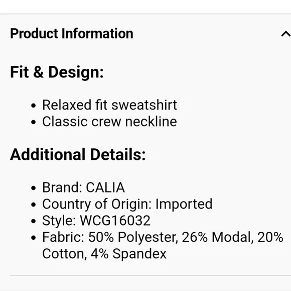 Calia By Carrie Underwood Black Golf Soft Scuba Crew New With Tags - Picture 13 of 14